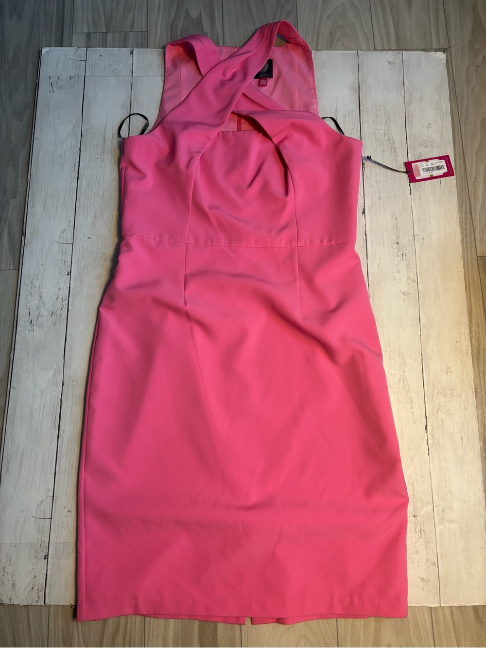 Vince Camuto Hot Pink One-Shoulder Sheath Dress